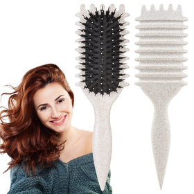 UVZNUMG Curly Hair Brush front view with ergonomic handle