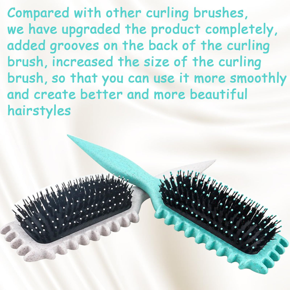 UVZNUMG Curly Hair Brush in use on curly hair