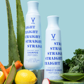 V&CO Straight Hair Moisturizing Shampoo 12 oz back view