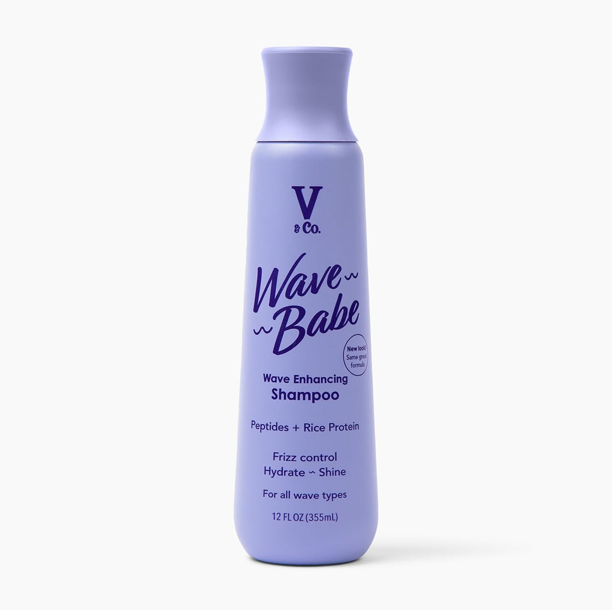 V&CO Wave Babe Wavy Hair Shampoo 12 fl oz front view