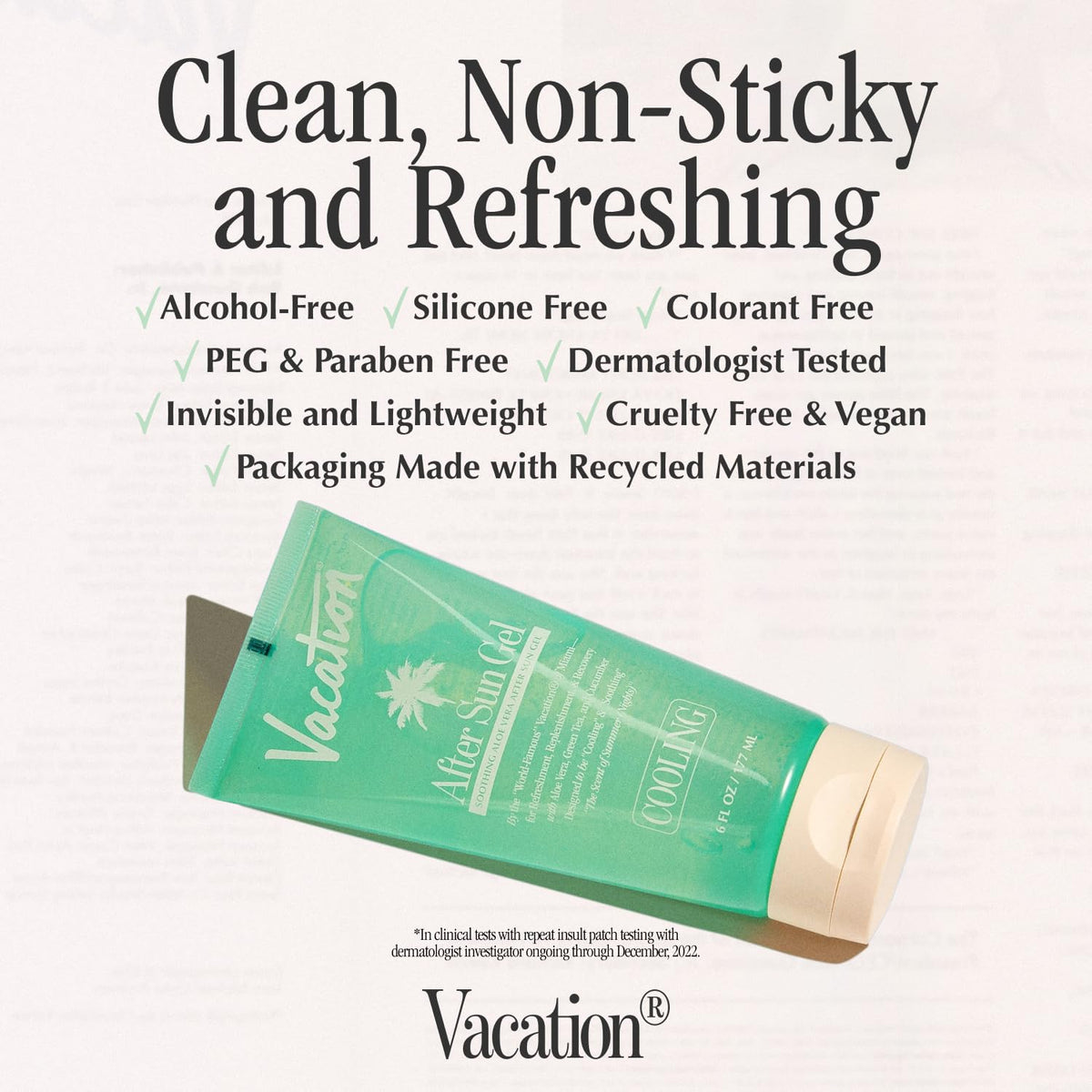 VACATION After Sun Aloe Vera Gel 6oz with cucumber and aloe