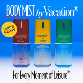 VACATION After Sun Body Mist 3oz on a travel bag