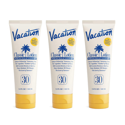 VACATION Classic SPF 30 Sunscreen Lotion pack of 3 front view