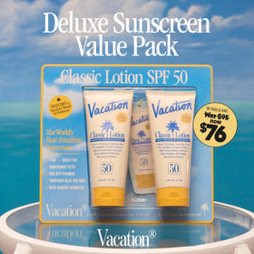 VACATION Classic SPF 50 Sunscreen bundle packaging