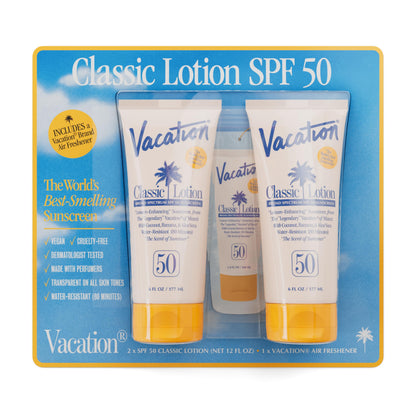 VACATION Classic SPF 50 Sunscreen Face + Body Lotion front view