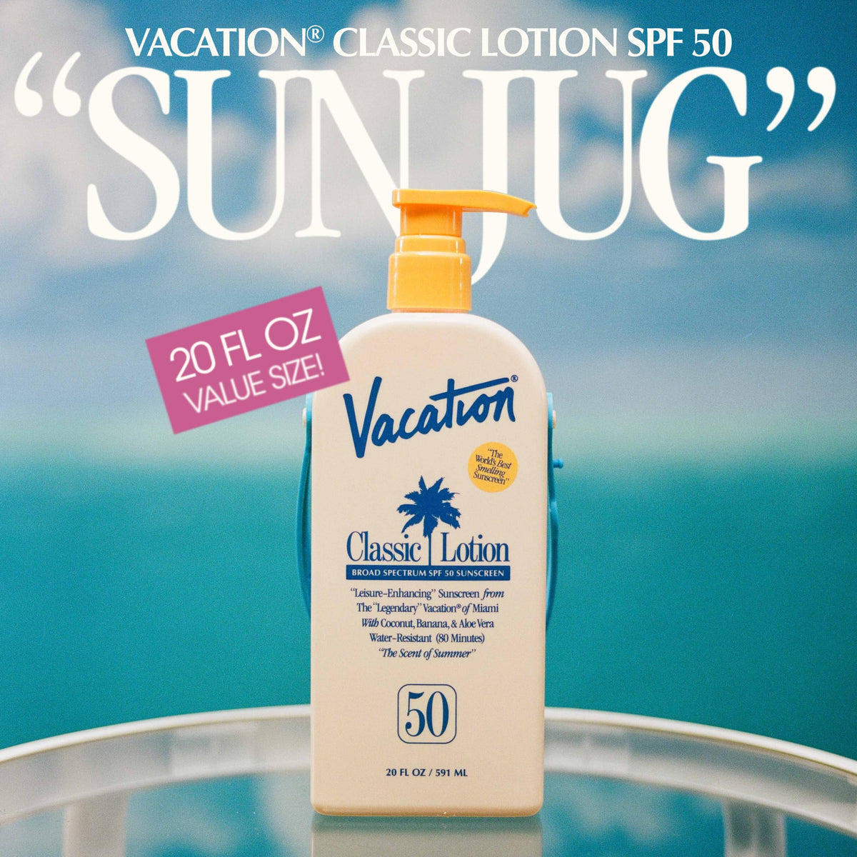 VACATION Classic SPF 50 Sunscreen Lotion 20 fl. oz. back view