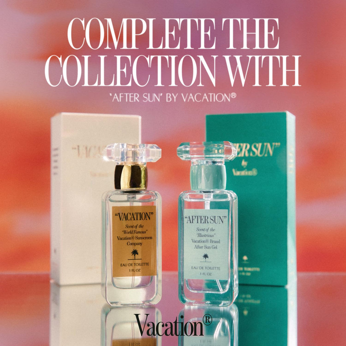 VACATION Eau de Toilette displayed with summer accessories