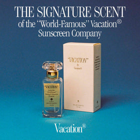 VACATION Eau de Toilette packaging with tropical design