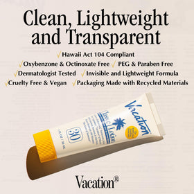 VACATION Mini Classic SPF 30 Sunscreen Lotion travel size