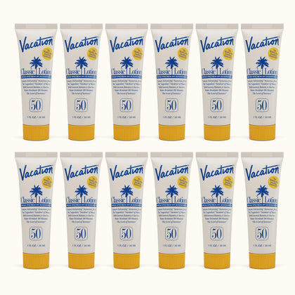 VACATION Mini Classic SPF 50 Sunscreen Lotion pack of 12
