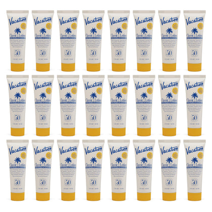 VACATION Mini Classic SPF 50 Sunscreen Lotion pack of 24