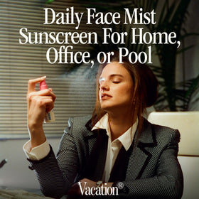 VACATION Mini Super Spritz SPF 50 face spray in travel size