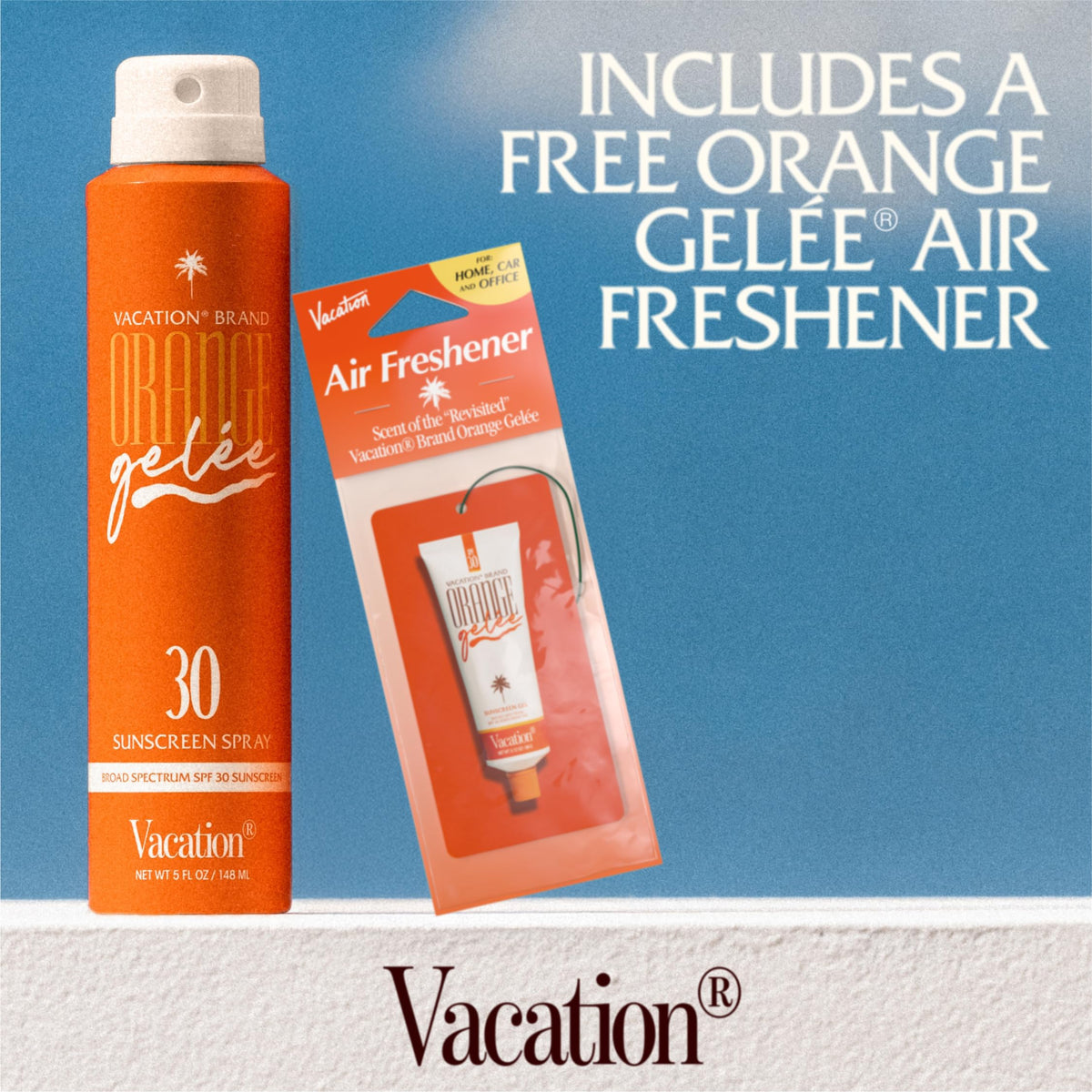 VACATION Orange Gelée SPF 30 Sunscreen Spray application demonstration