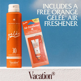 VACATION Orange Gelée SPF 30 Sunscreen Spray application demonstration