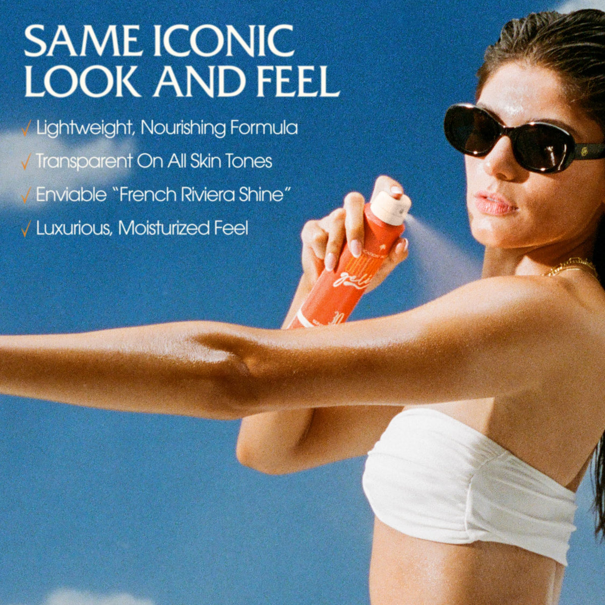 VACATION Orange Gelée SPF 30 Sunscreen Spray lifestyle scene