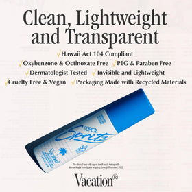 VACATION Super Spritz SPF 50 Face Sunscreen Spray lifestyle scene