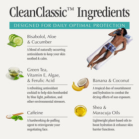 VACATION Super Spritz SPF 50 Face Sunscreen Spray with ingredients