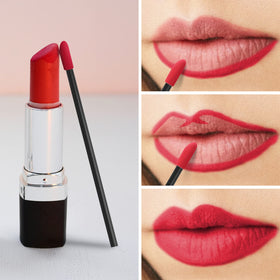 Vaincre lip applicators showing flocked brush design