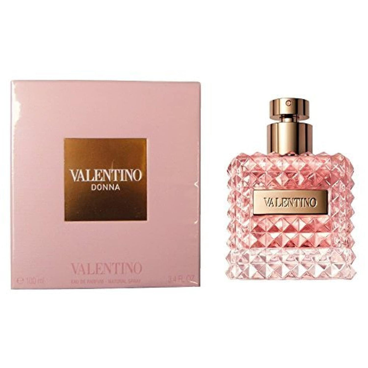 Valentino Donna Eau De Parfum 3.4 oz front view with iconic stud detailing