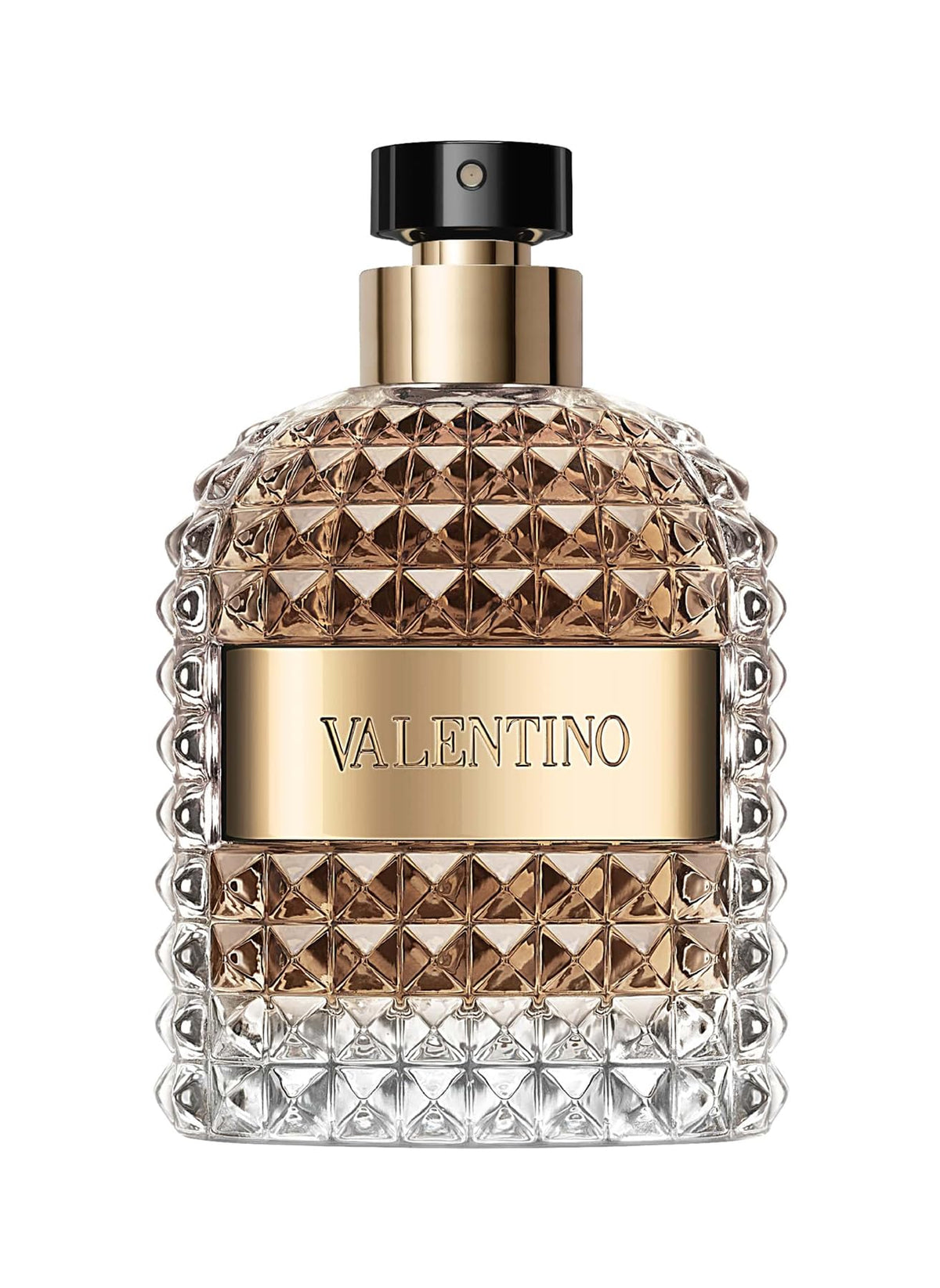 Valentino Uomo 3.4 EDT bottle side view, showcasing design