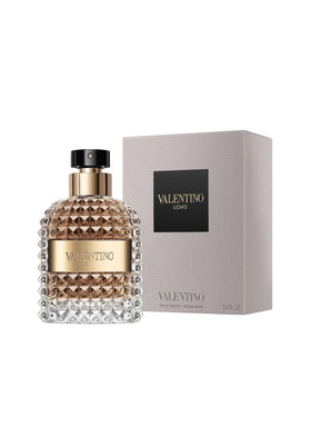 Valentino Uomo 3.4 EDT front view with elegant packaging