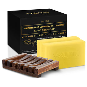 VALITIC Brightening Lemon & Turmeric Kojic Acid Soap front view