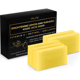 VALITIC Brightening Lemon & Turmeric Kojic Acid Soap front view