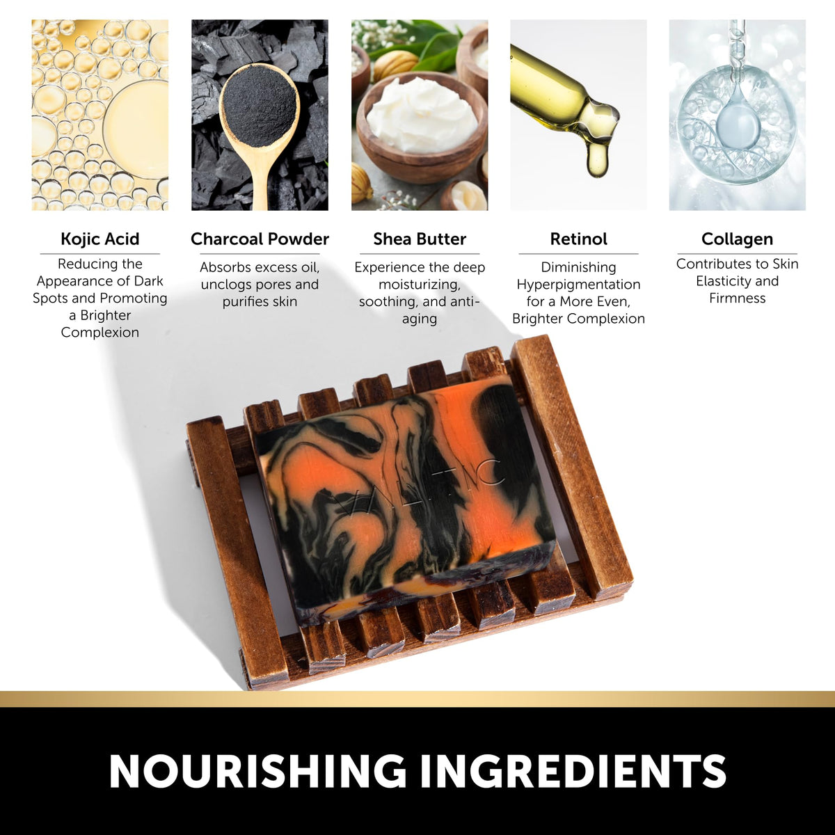 VALITIC Charcoal Kojic Acid Turmeric Black Soap in use