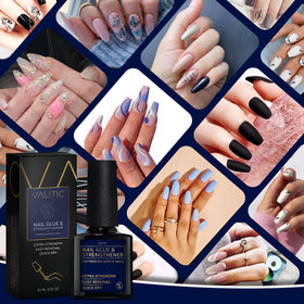 VALITIC Strong Nail Glue with acrylic nails