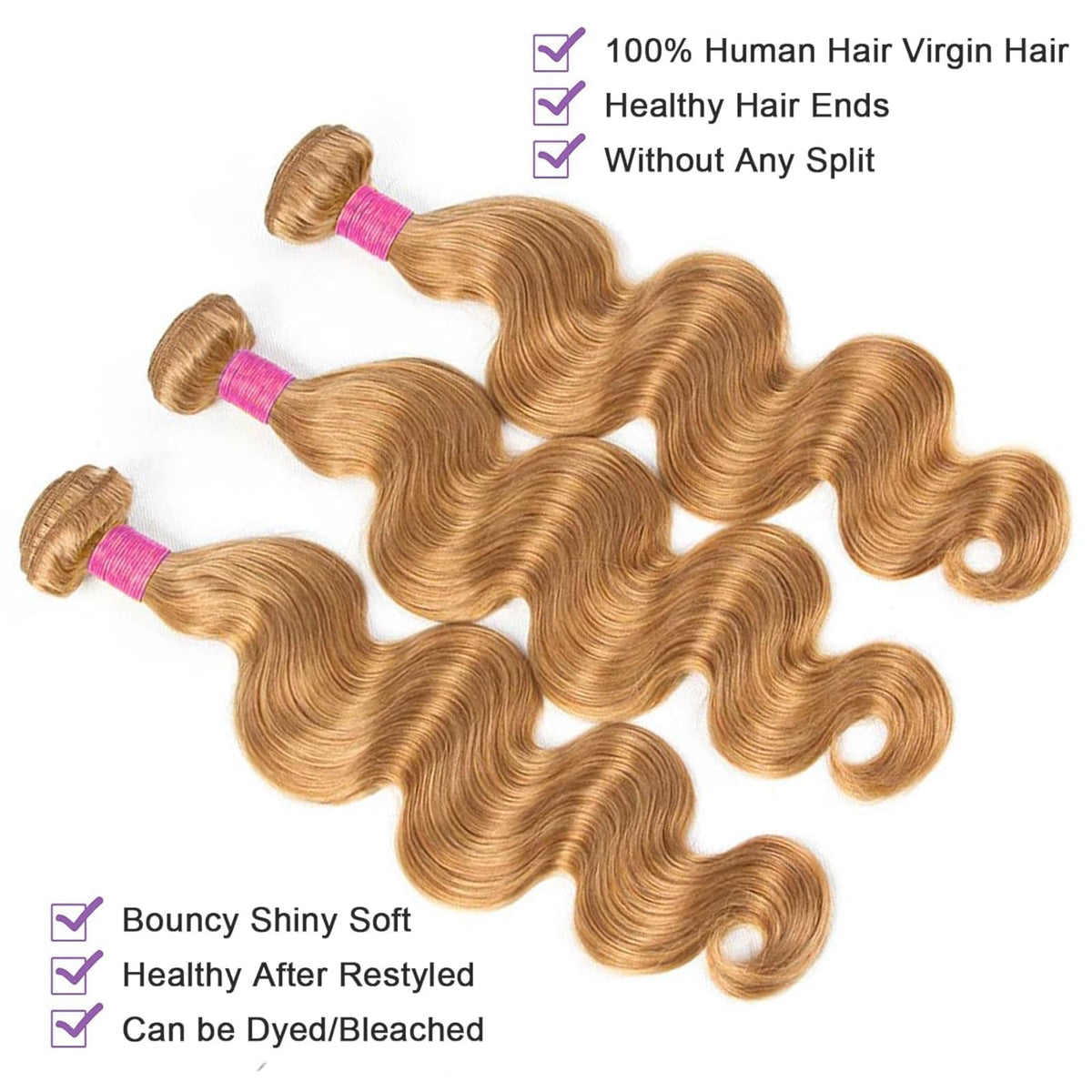 Vallbest Honey Blonde Bundles displayed on a table