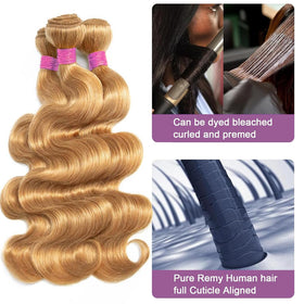 Vallbest Honey Blonde Hair Extensions length comparison
