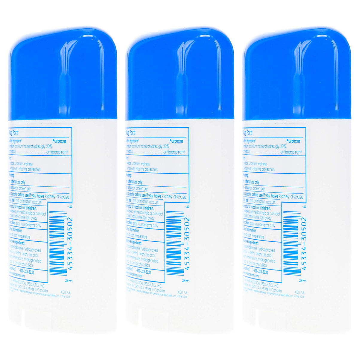 Vanicream Anti-Perspirant Deodorant ingredients list
