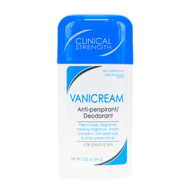 Vanicream Anti-Perspirant Deodorant on bathroom shelf