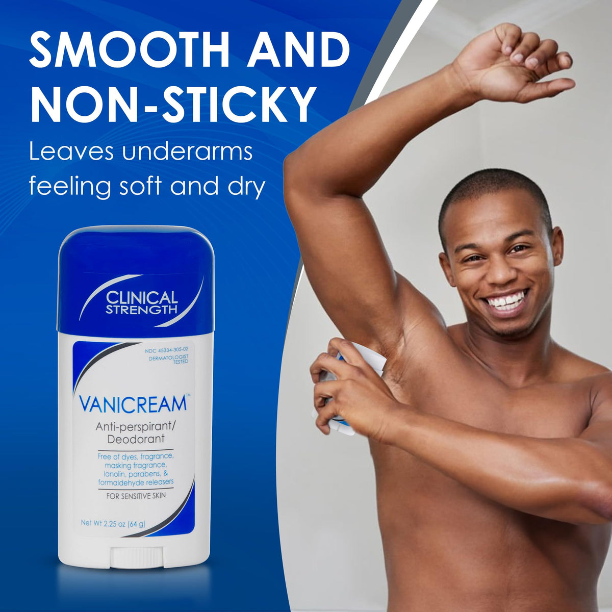 Vanicream Antiperspirant Deodorant Stick top view
