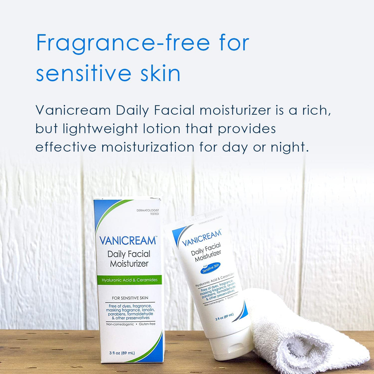 Vanicream Daily Facial Moisturizer with ingredients list