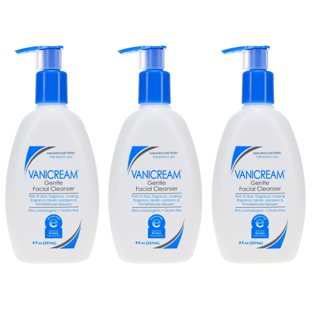 Vanicream Gentle Facial Cleanser front view, 8 Oz pack