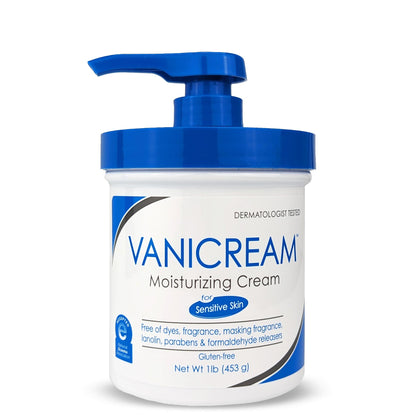 Vanicream Moisturizing Cream 16 Oz front view with pump dispenser