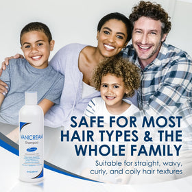 Vanicream Shampoo 12 Fl Oz with lather on hair
