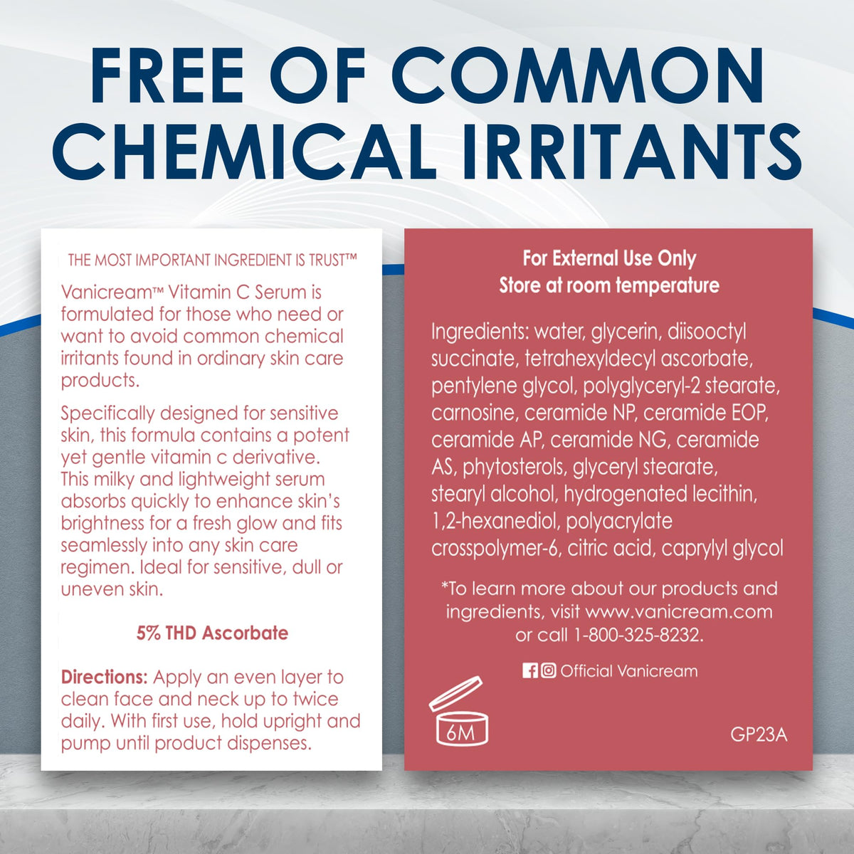 Vanicream Vitamin C Serum ingredients list