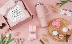 Vanilla bath bomb included in Tova's Creations gift basket