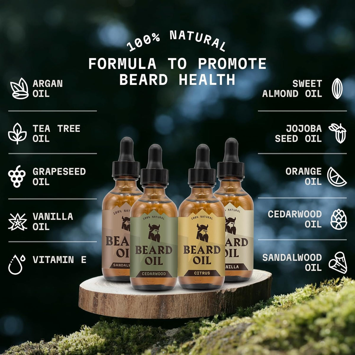 Vanilla scent bottle from Striking Viking Beard Oil collection