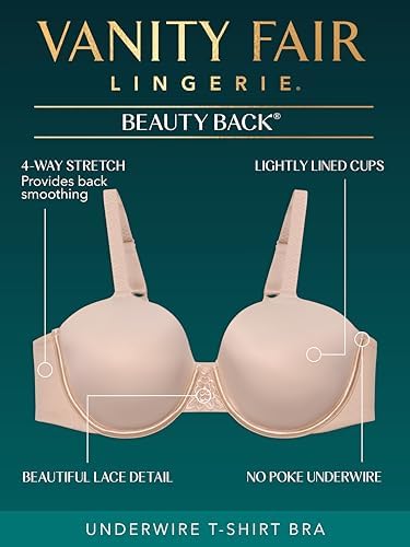 Vanity Fair Full Figure Beauty Back Smoothing Bra hook and eye closure detail