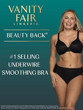 Vanity Fair Full Figure Beauty Back Smoothing Bra laid flat on a surface
