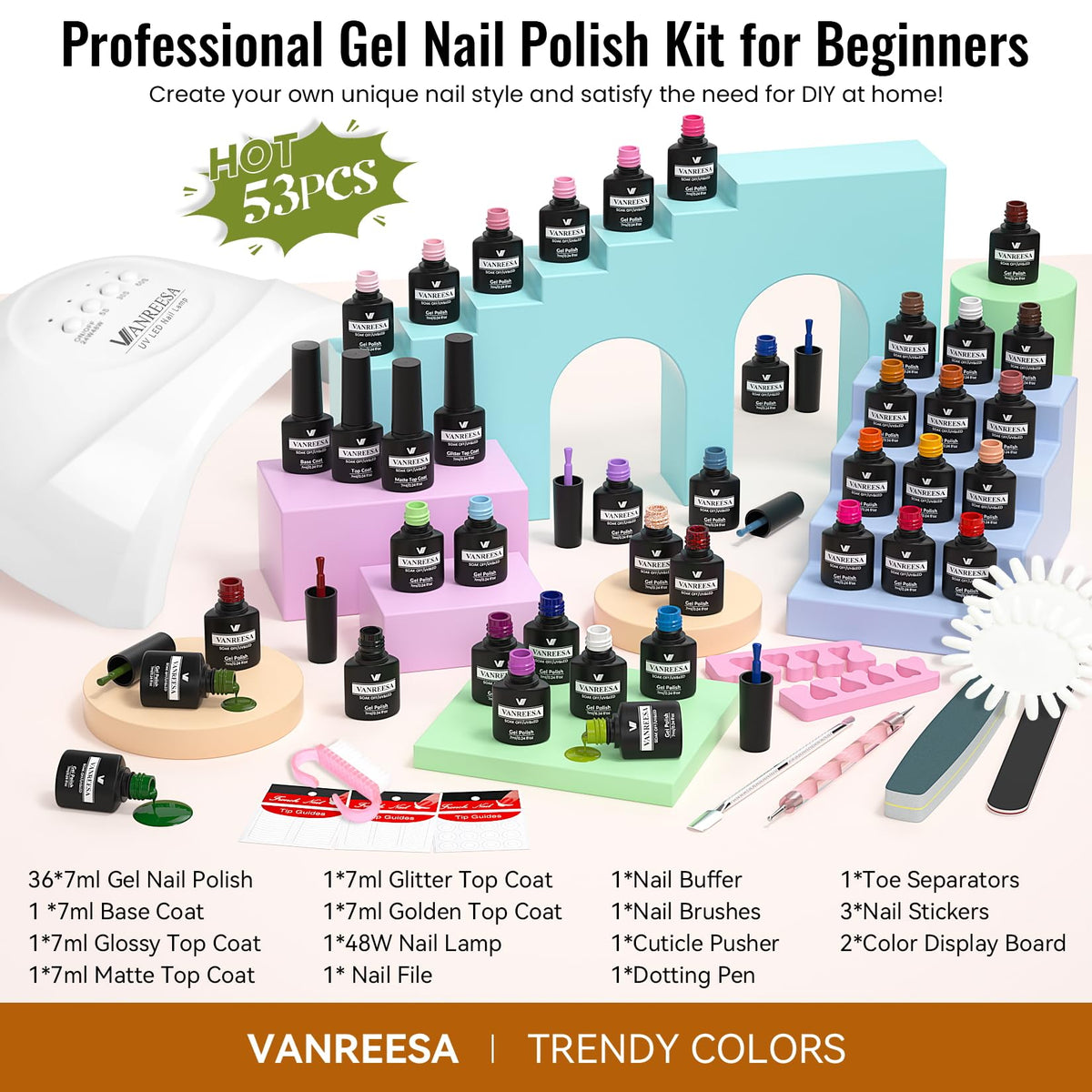 VANREESA gel nail polish application process