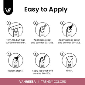 VANREESA Gel Nail Polish application process