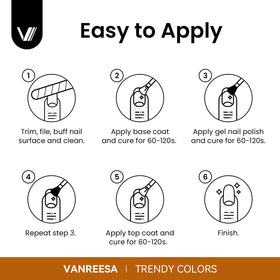 VANREESA gel nail polish colours swatches