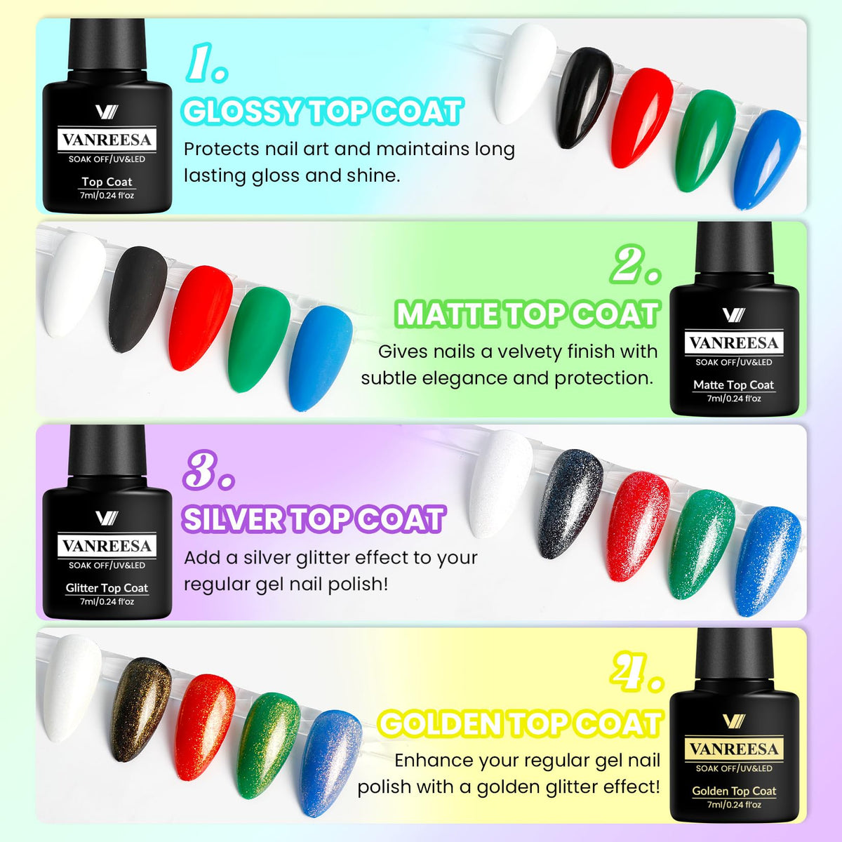 VANREESA gel nail polish display boards