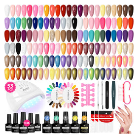 VANREESA Gel Nail Polish Kit 53 Pcs with UV Light front view