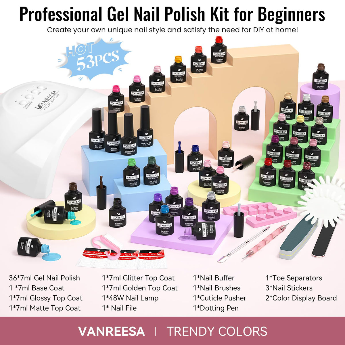 VANREESA Gel Nail Polish Kit packaging