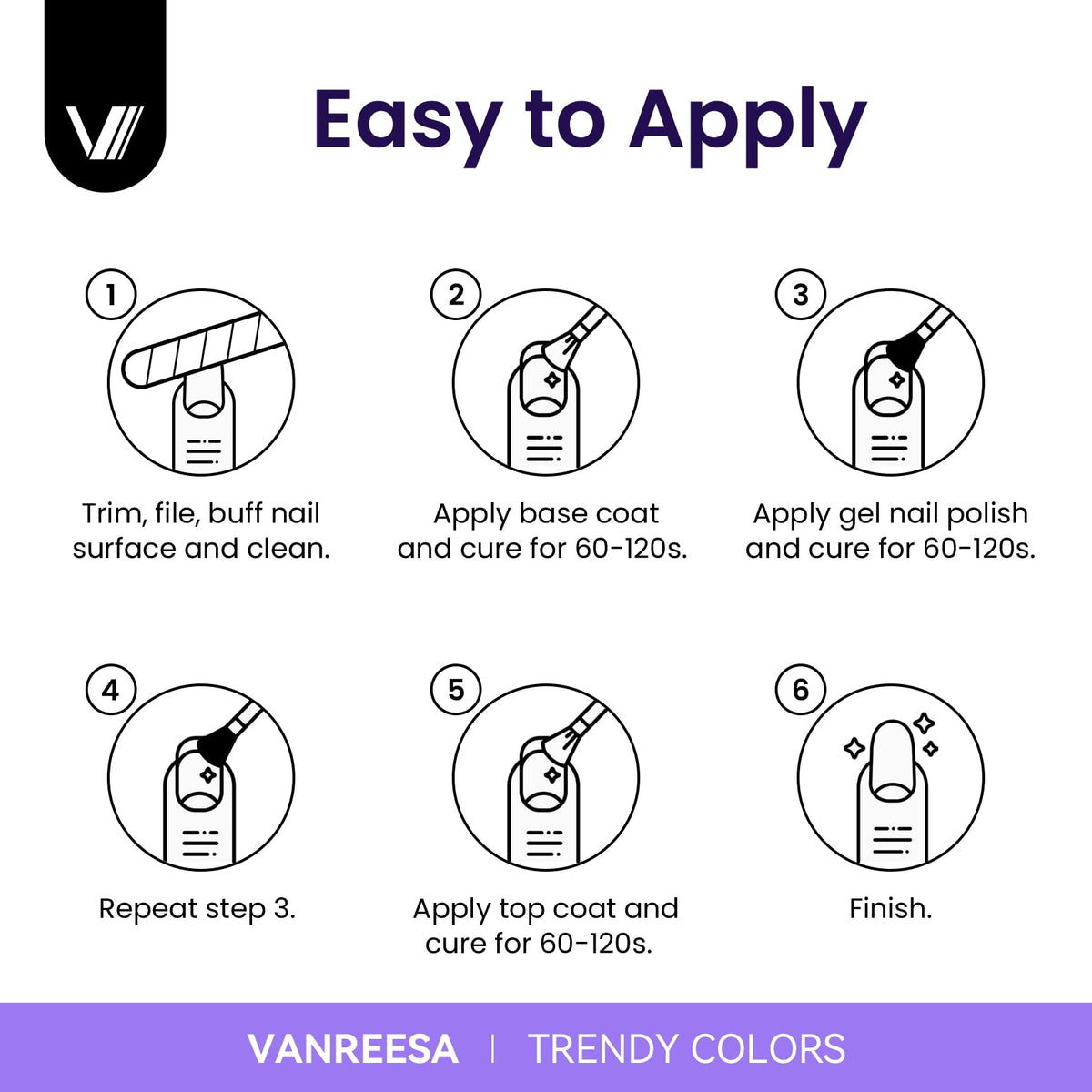VANREESA Gel Nail Polish Kit packaging and contents